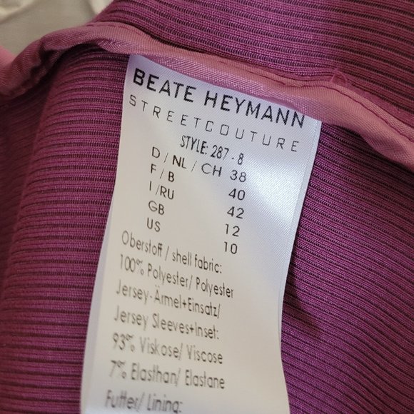 Beate Heymann Street Couture Fuchsia Mesh and Jersey Jacket US 10 - Picture 13 of 16